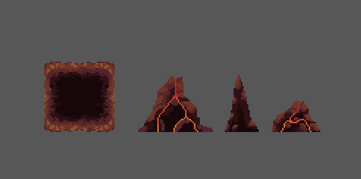 Set of 16x16 sidescroller tileset assets